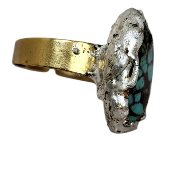 18K Semi-Precious Turquoise Ring - Picture 8 of 10